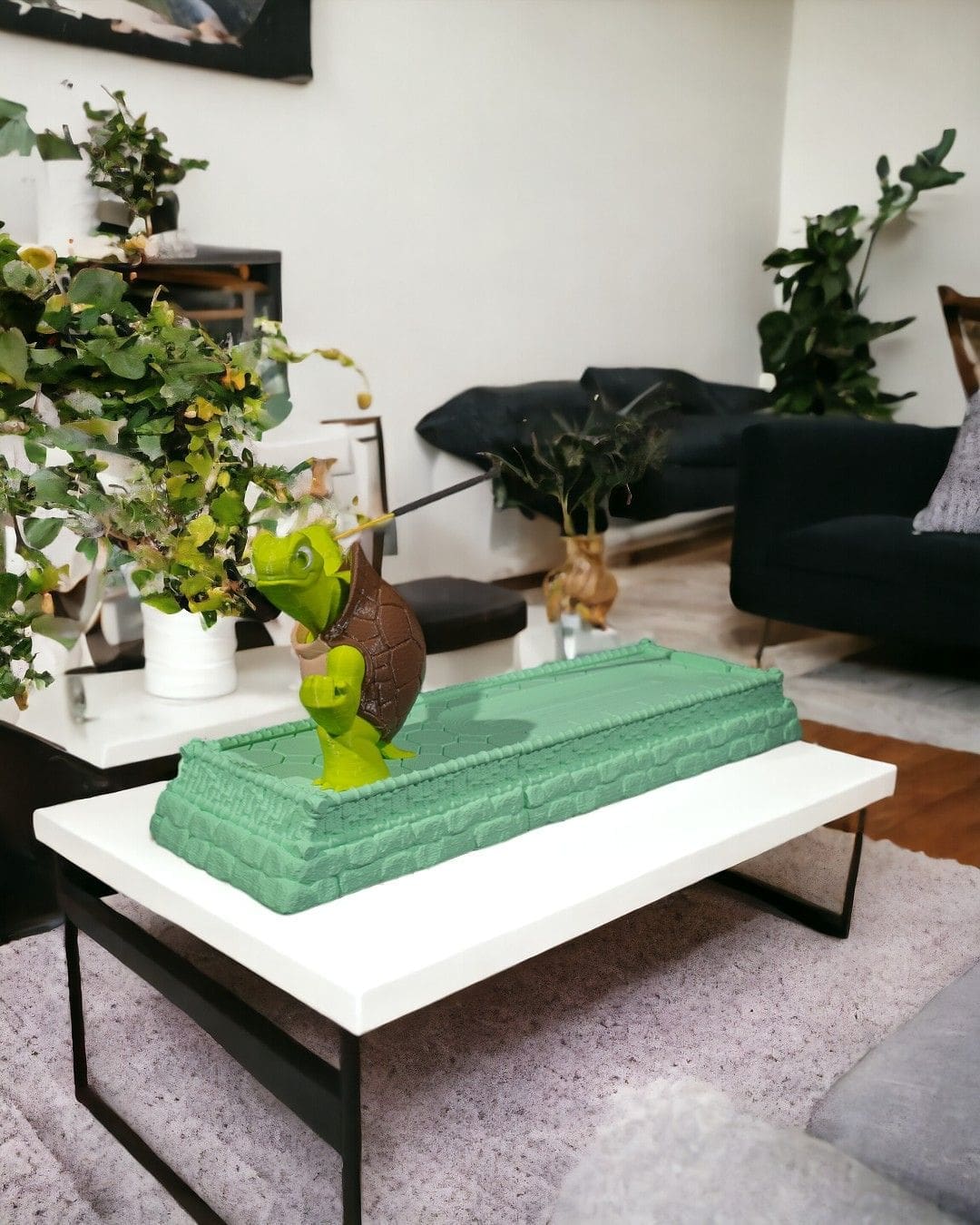 Portaincenso Tartaruga Ninja - Un'Allegra Fusione di Arte e Funzionalità Dipinta a Mano - immagine 7