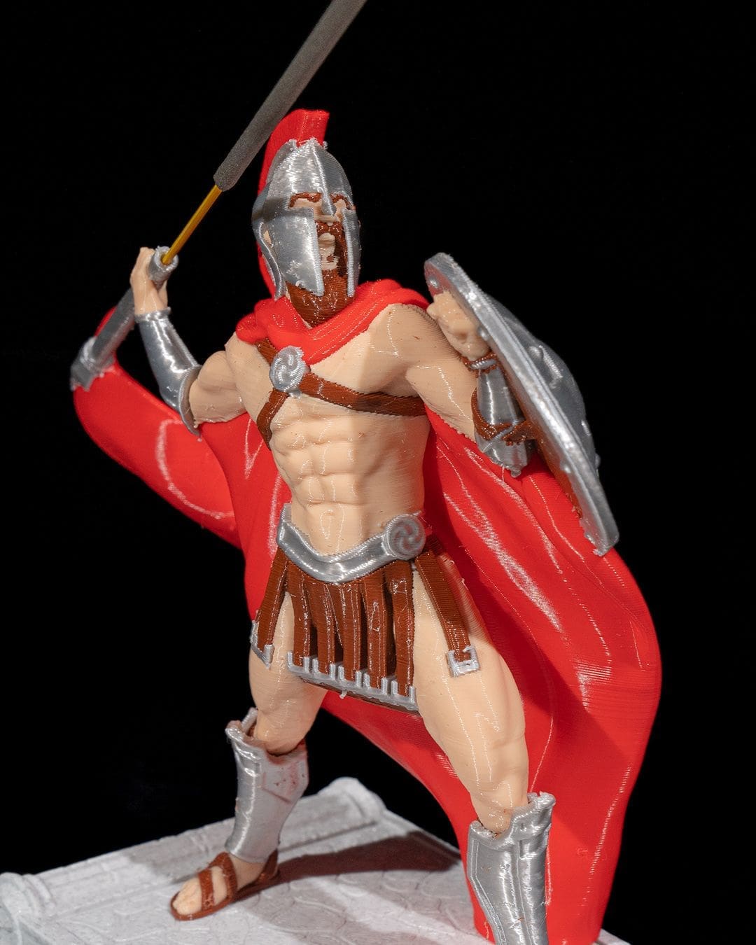 Portaincenso Centurione Romano - Un Pezzo Centrale Ispirato al Guerriero, Dipinto a Mano - immagine 6