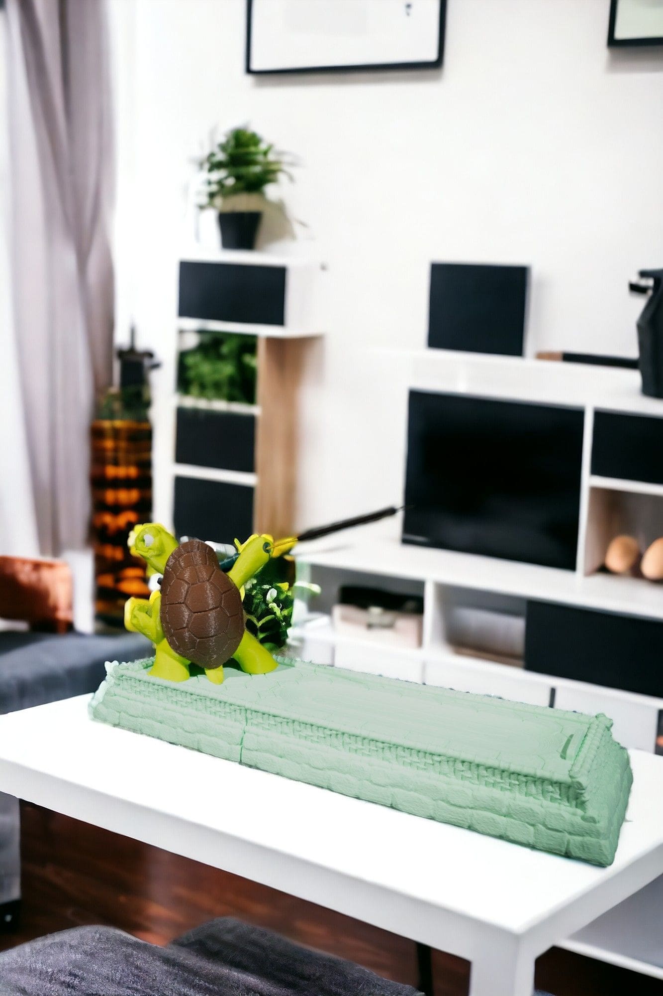 Portaincenso Tartaruga Ninja - Un'Allegra Fusione di Arte e Funzionalità Dipinta a Mano - immagine 13