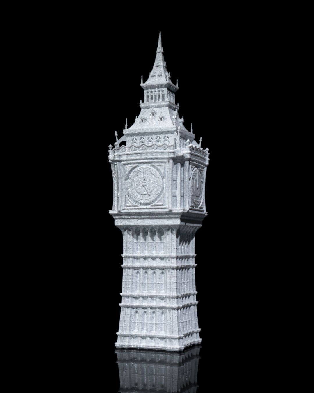 Miniatura da colorare in 3D, miniatura del Big Ben Londra.