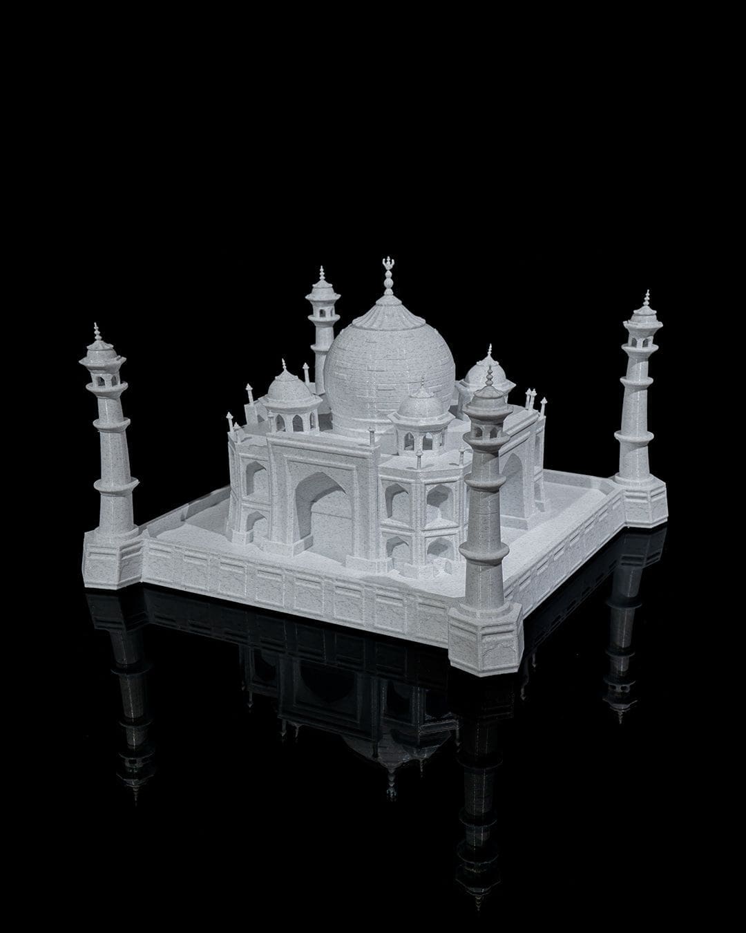 Miniatura da colorare in 3D, miniatura del Taj Mahal.