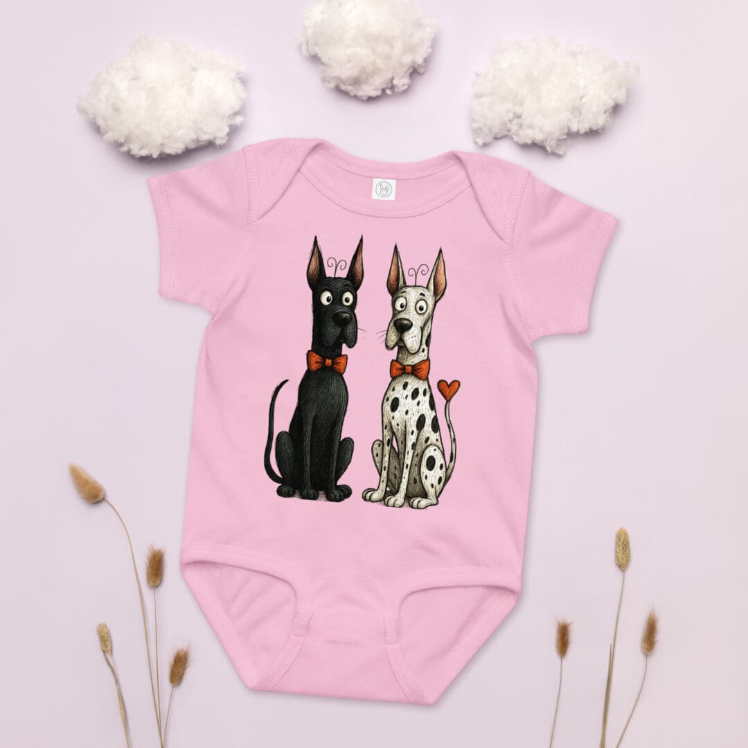 Tutina in jersey per neonato "Coppia di Alani" 🐾