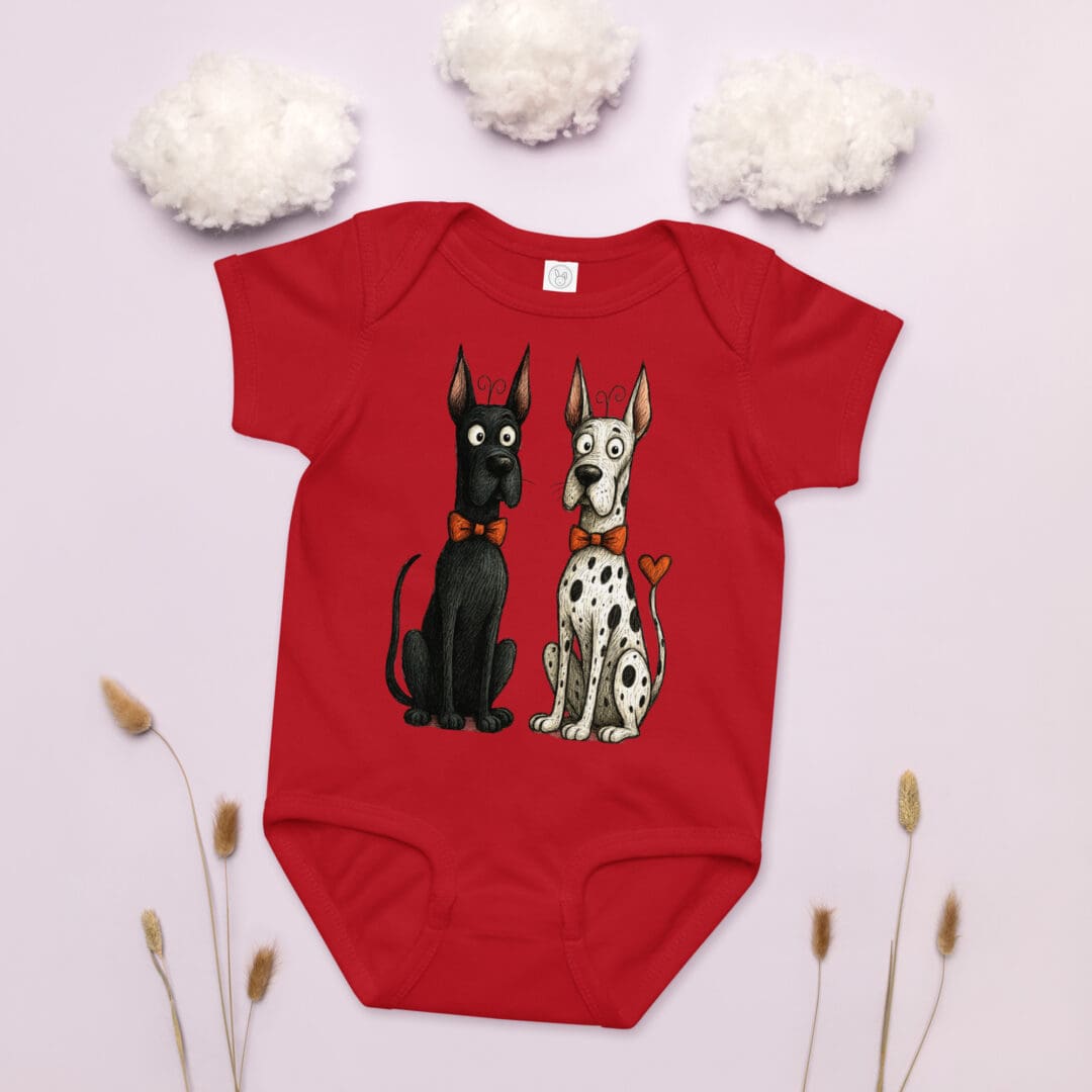 Tutina in jersey per neonato "Coppia di Alani" 🐾 - immagine 4
