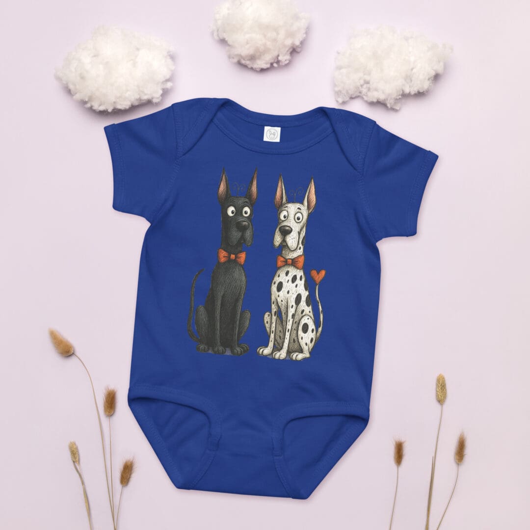 Tutina in jersey per neonato "Coppia di Alani" 🐾 - immagine 6