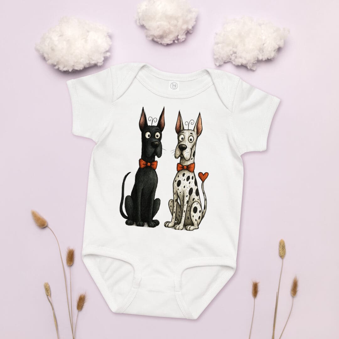 Tutina in jersey per neonato "Coppia di Alani" 🐾 - immagine 10